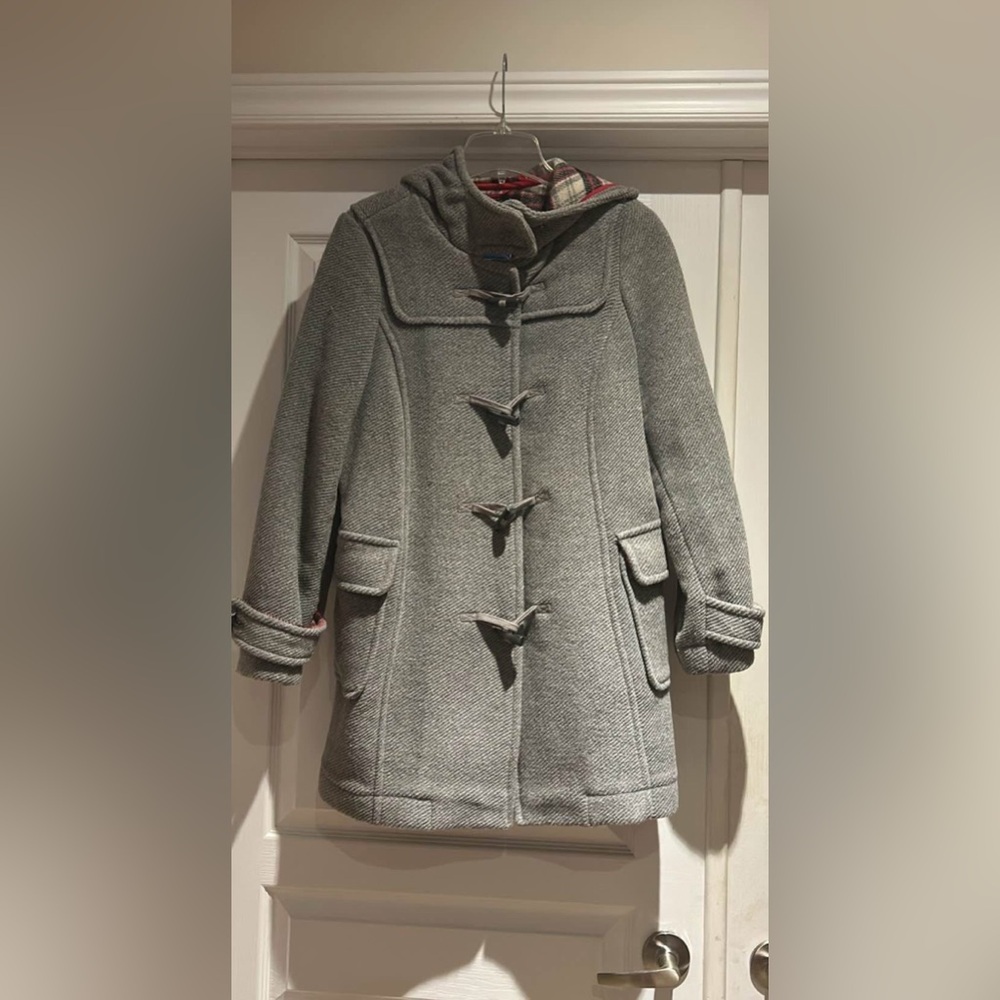 Y2K Women's 40% Wool Gray Toggle Coat
